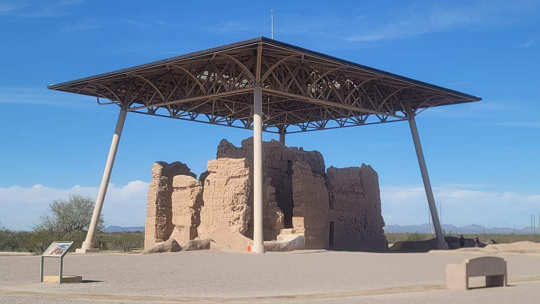 The Great House protected by the 1932 CCC shelter.